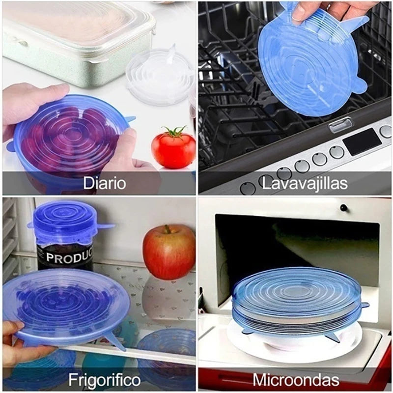 Reusable Silicone Food Covers (6/12/24 PCS)