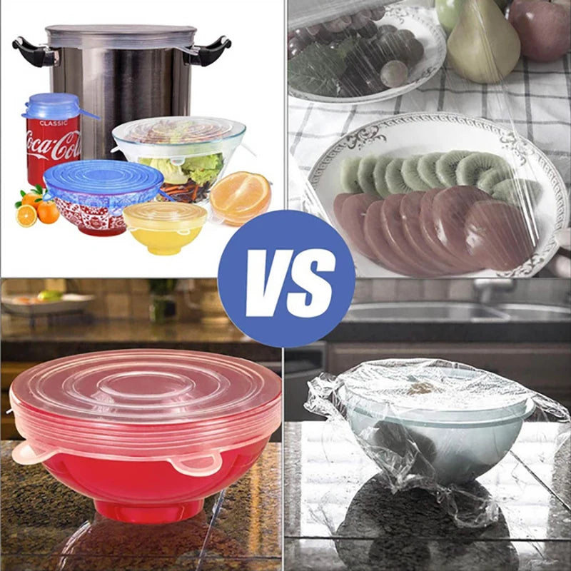 Reusable Silicone Food Covers (6/12/24 PCS)