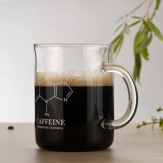 Caffeine Beaker Glass Mug