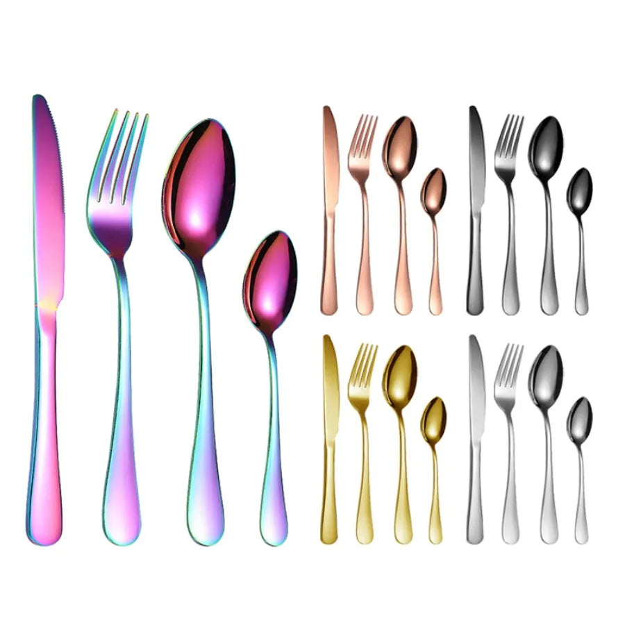 Steel Tableware: Knife, Fork, Spoon