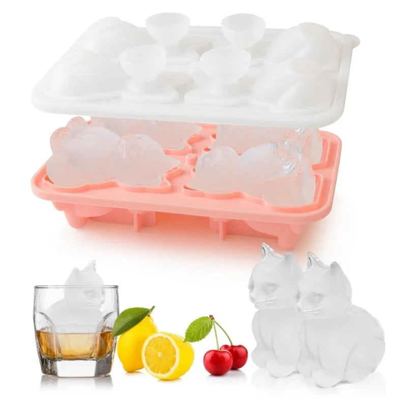 3D Cat Ice Block Mold